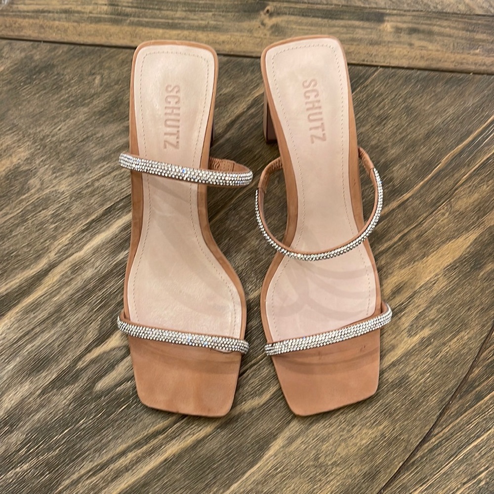 Schutz crystal heels